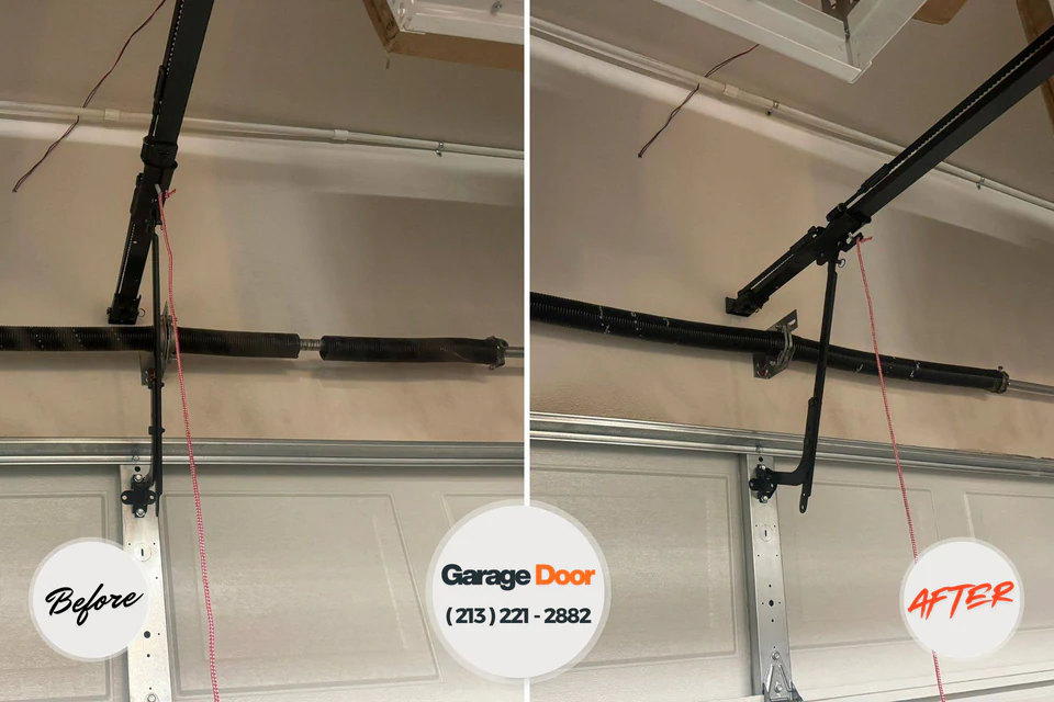 Before and after: garage door repair Menahga, MN
